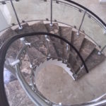 Luxury Marble Staircase in Dark Emperador - picture 1